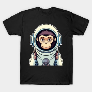 Monkey Ape Astronaut Illustration T-Shirt